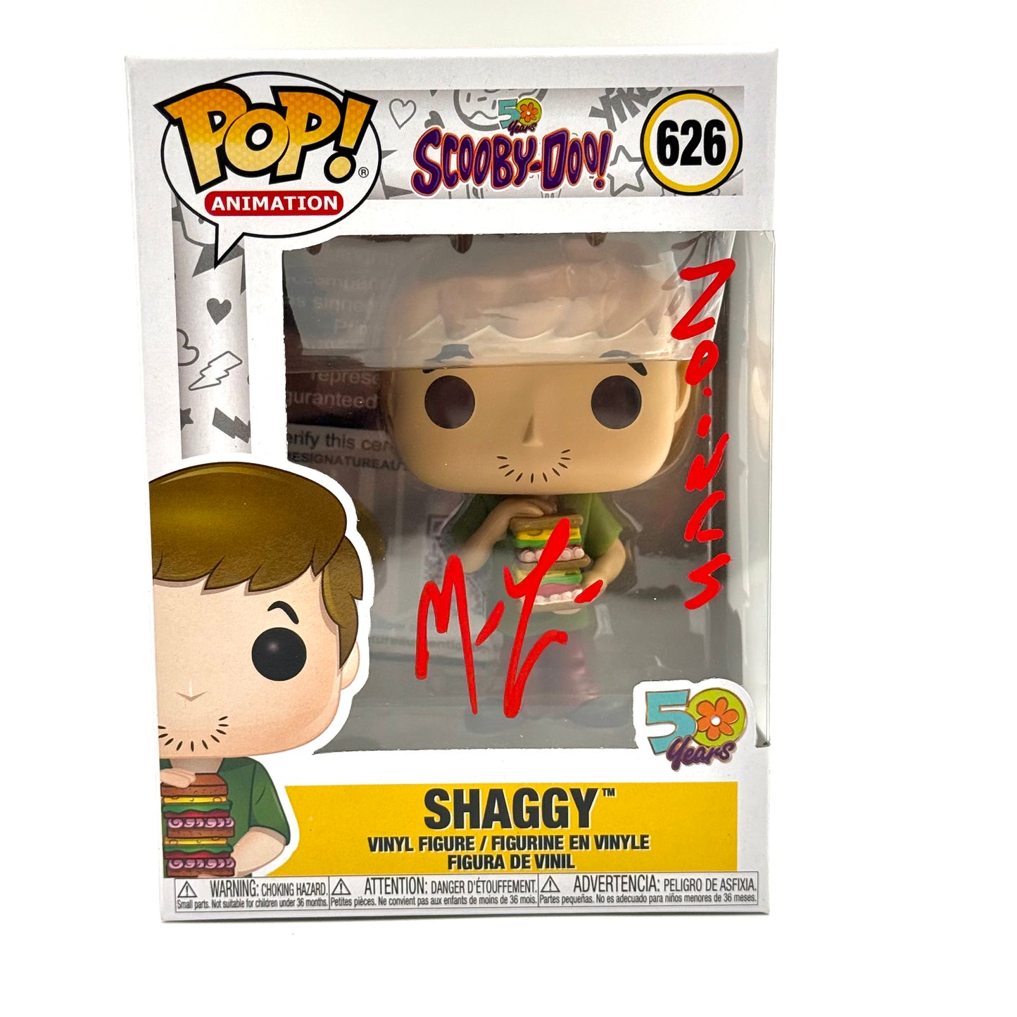 Scooby doo Shaggy Funko signed by Matthew Lillard