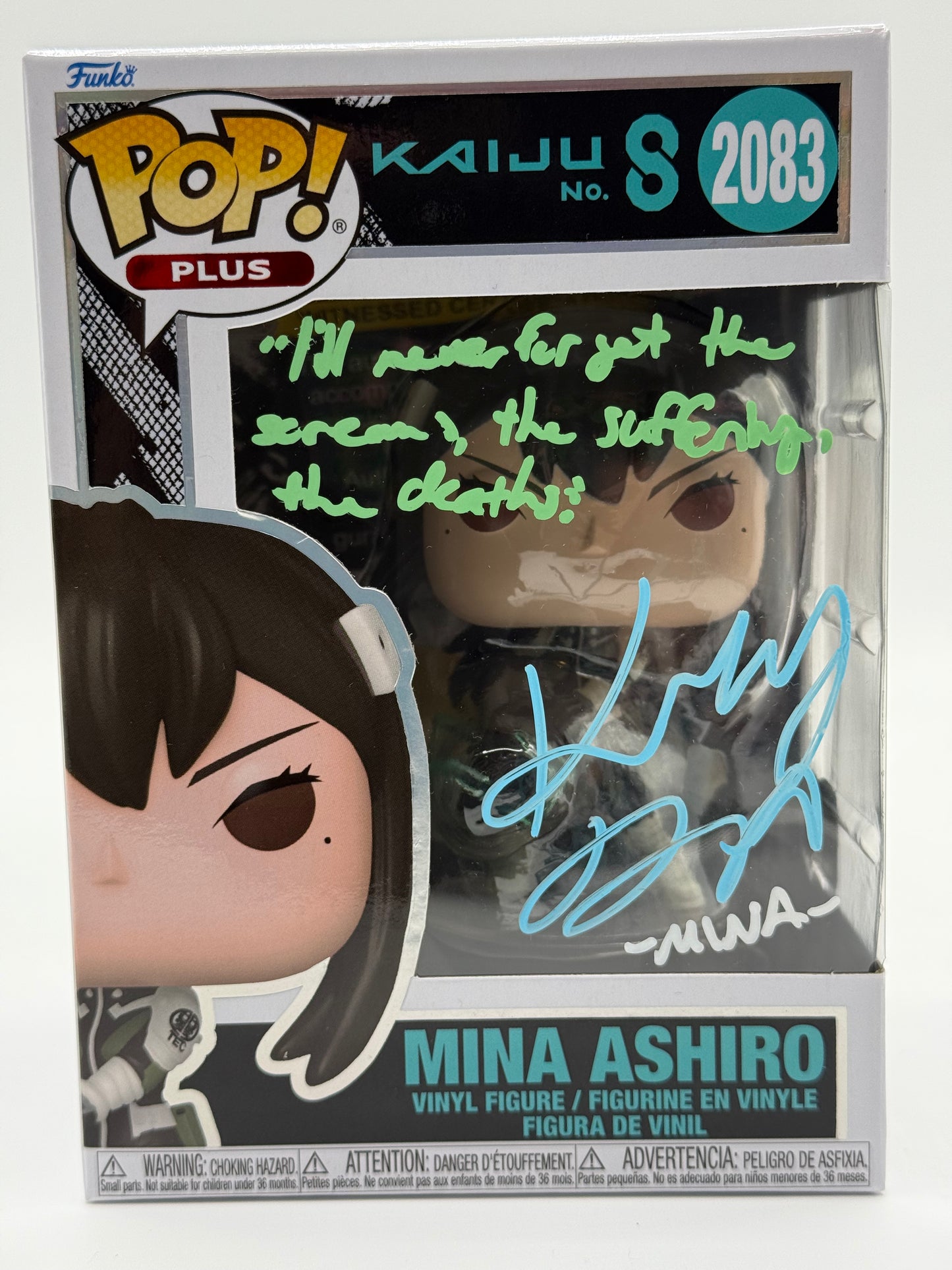 MKaiju no. 8 Mina Ashiro signed by Katelyn Barrva