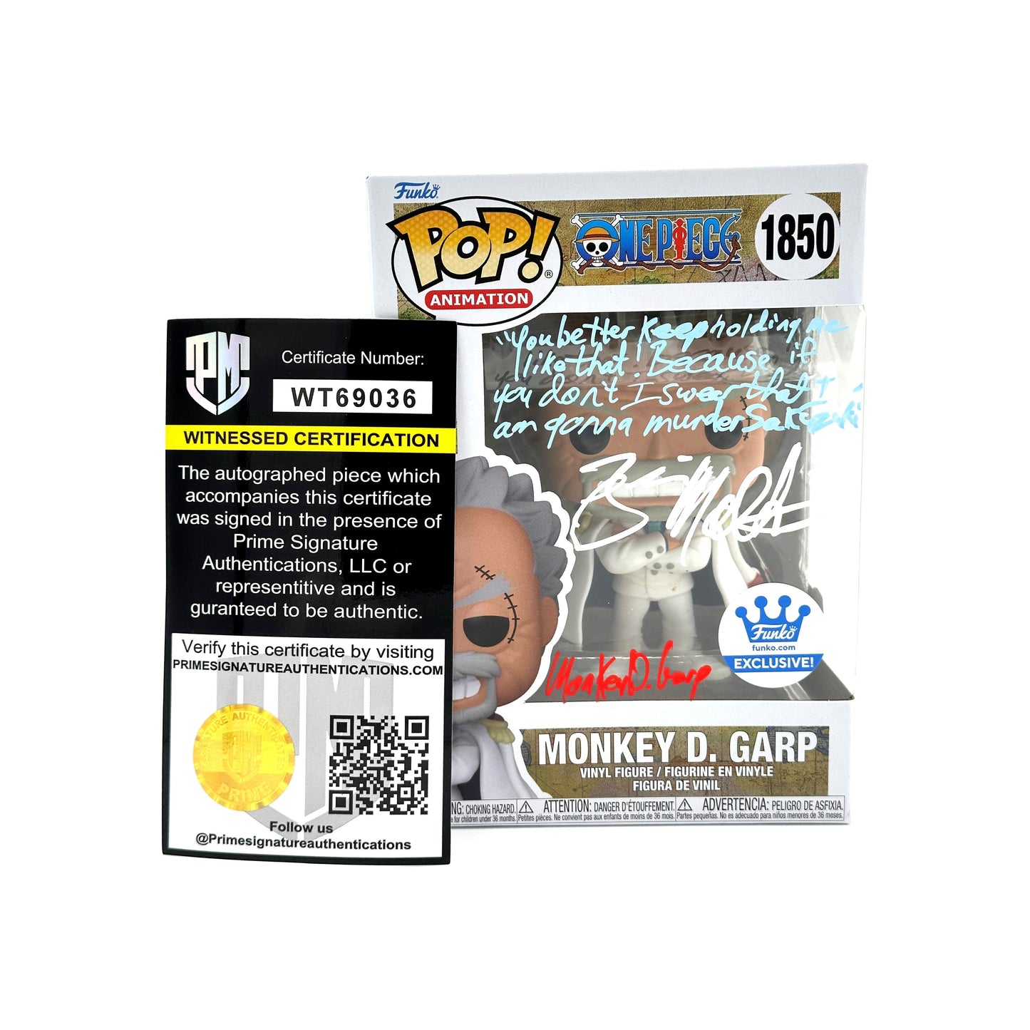 One Piece Monkey D Garp. Signed By Brian Mathis