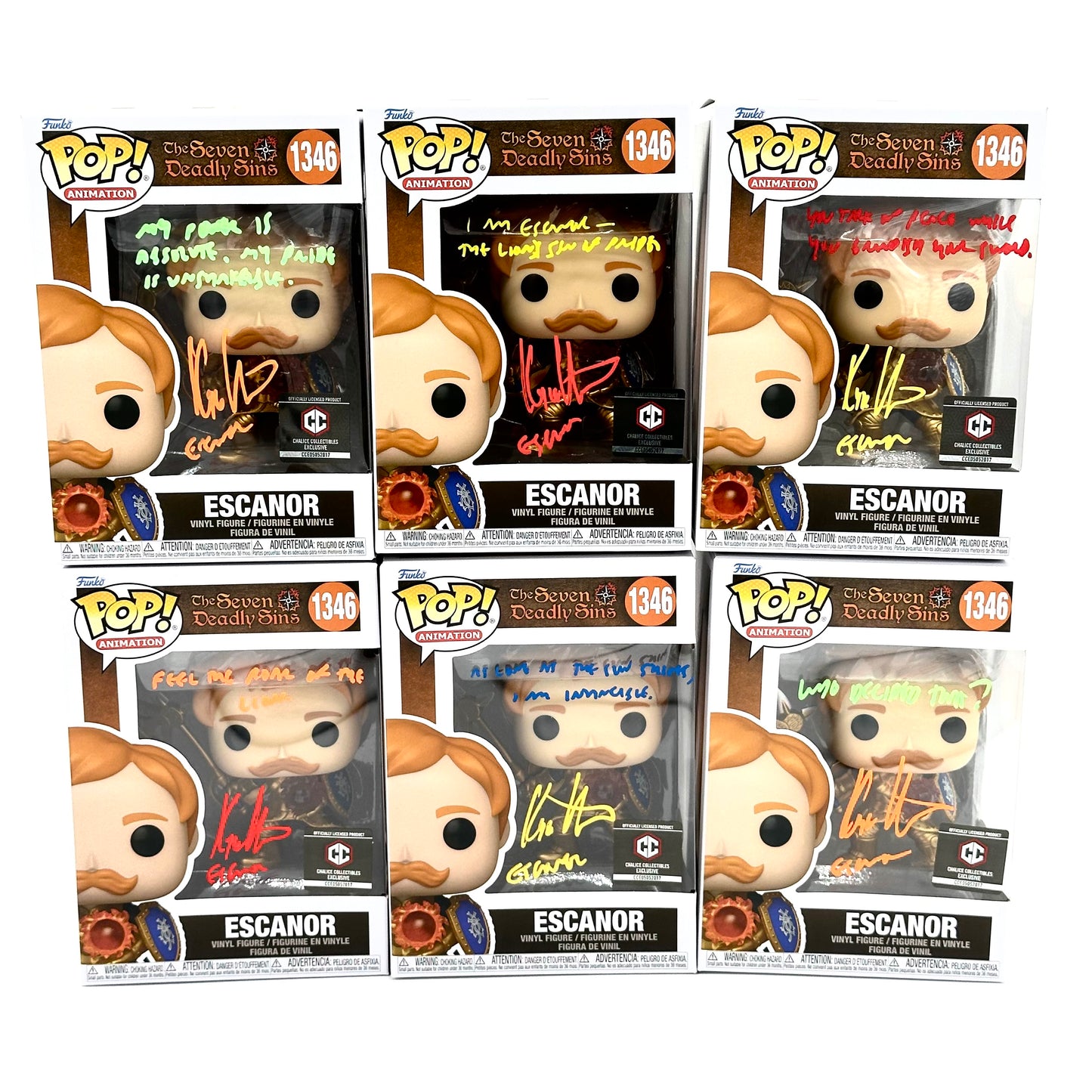 Seven Deadly Sins Escanor Funko Signed By Kyle Herbert