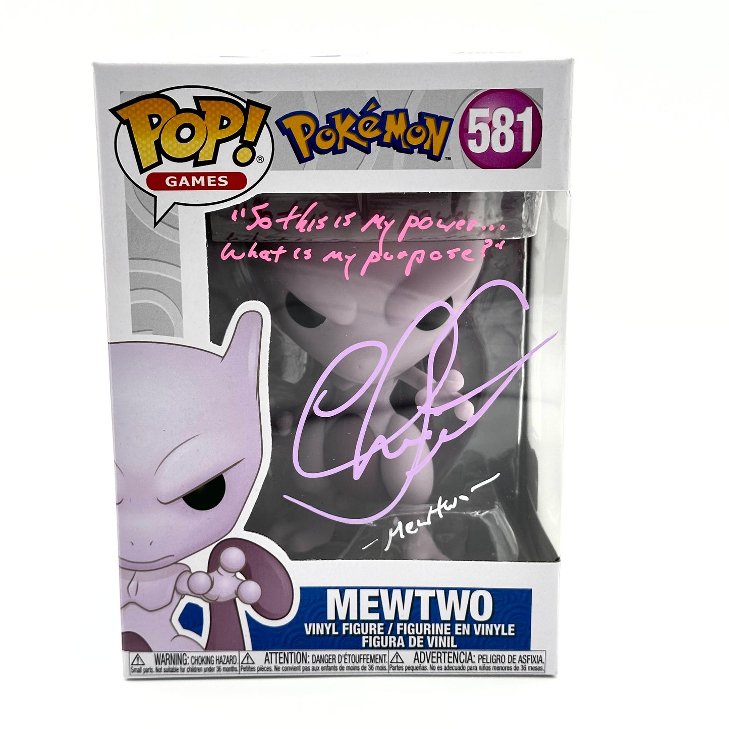 Pokemon Mewtwo Signed By Christopher corey smith