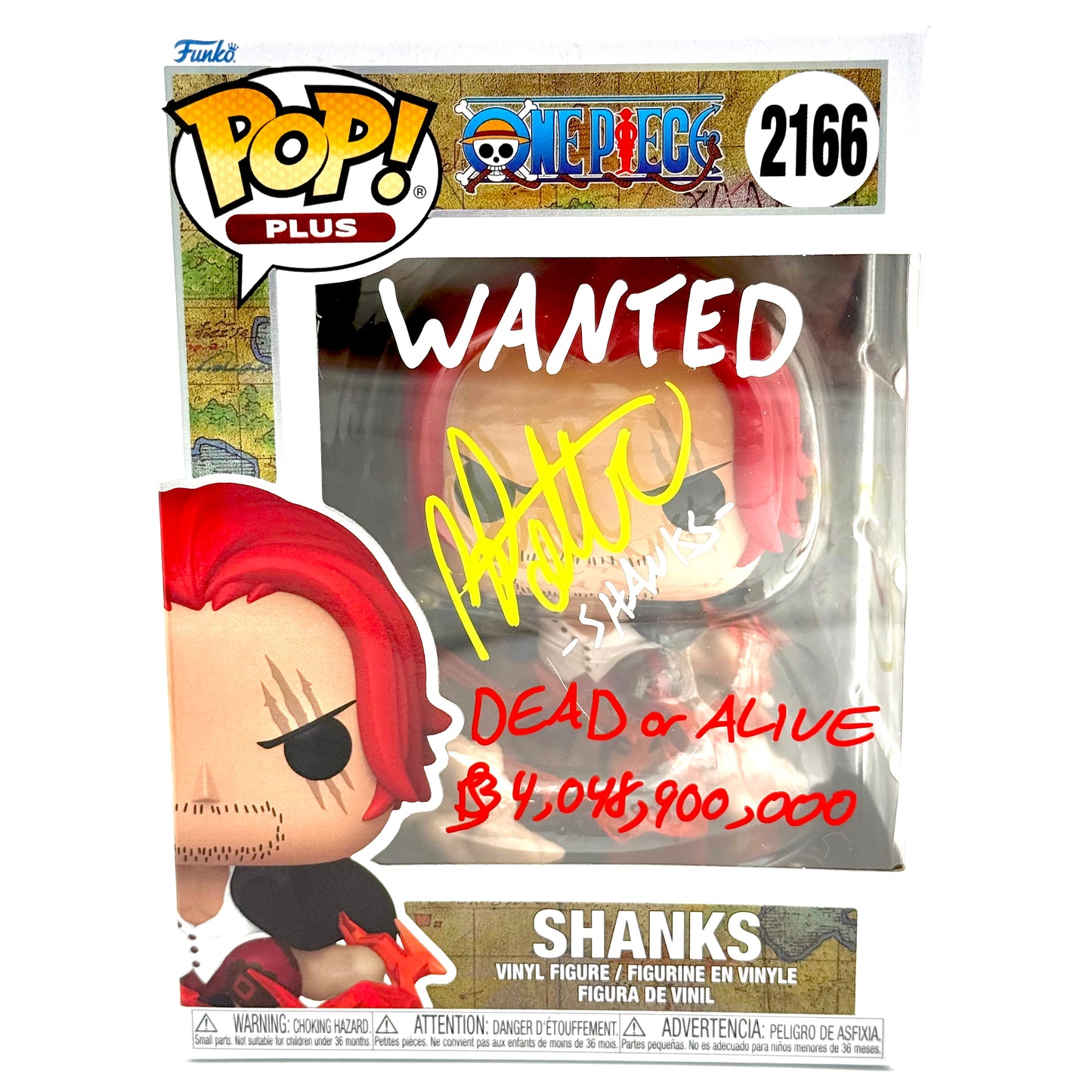 One piece Shanks 2166 signed by Brandon Potter