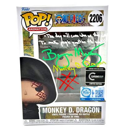 One piece Monkey D. Dragon signed by Bryan Massey