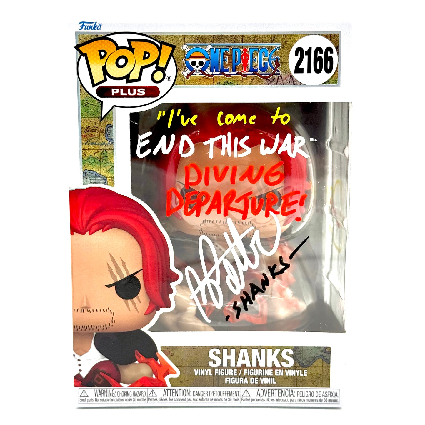 One piece Shanks 2166 signed by Brandon Potter