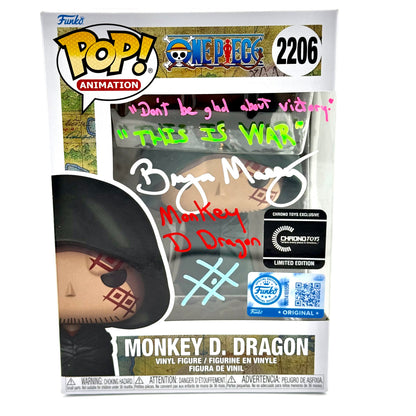 One piece Monkey D. Dragon signed by Bryan Massey