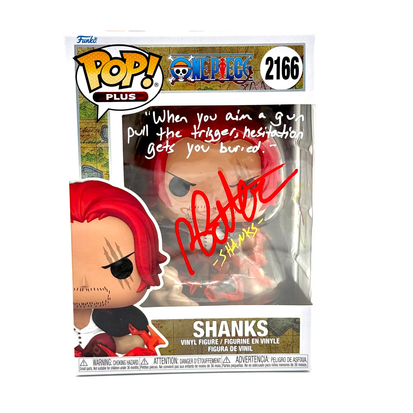 One piece Shanks 2166 signed by Brandon Potter
