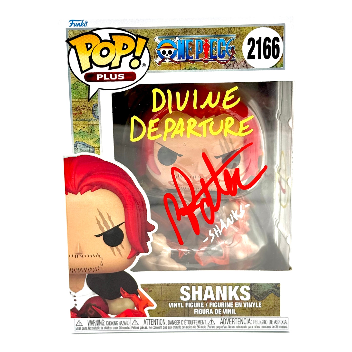 One piece Shanks 2166 signed by Brandon Potter