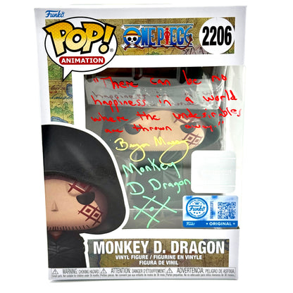 One piece Monkey D. Dragon signed by Bryan Massey