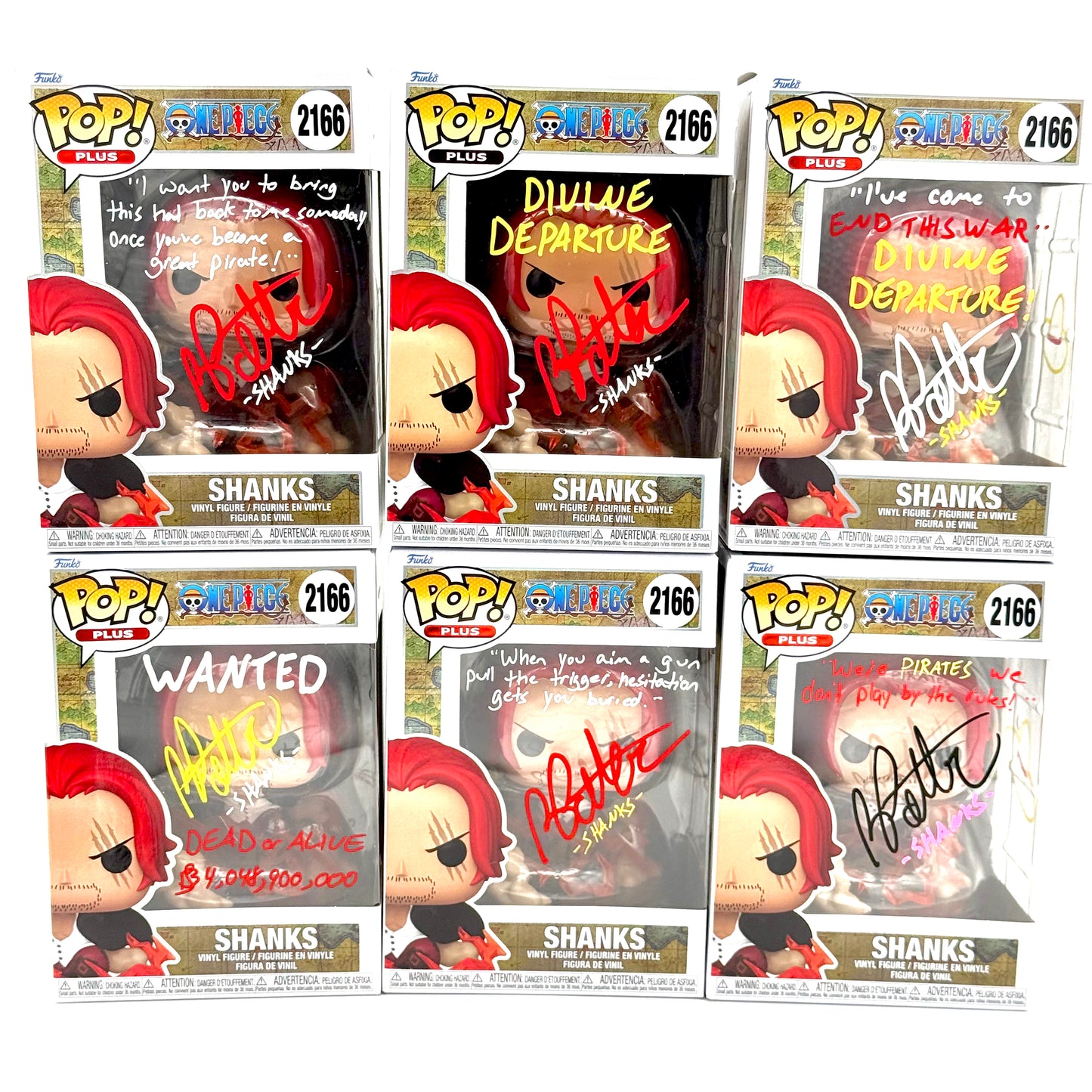 One piece Shanks 2166 signed by Brandon Potter