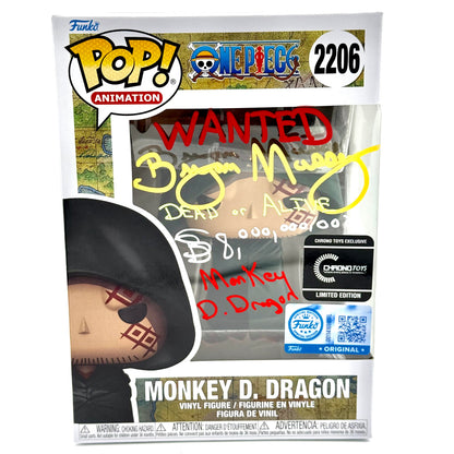 One piece Monkey D. Dragon signed by Bryan Massey