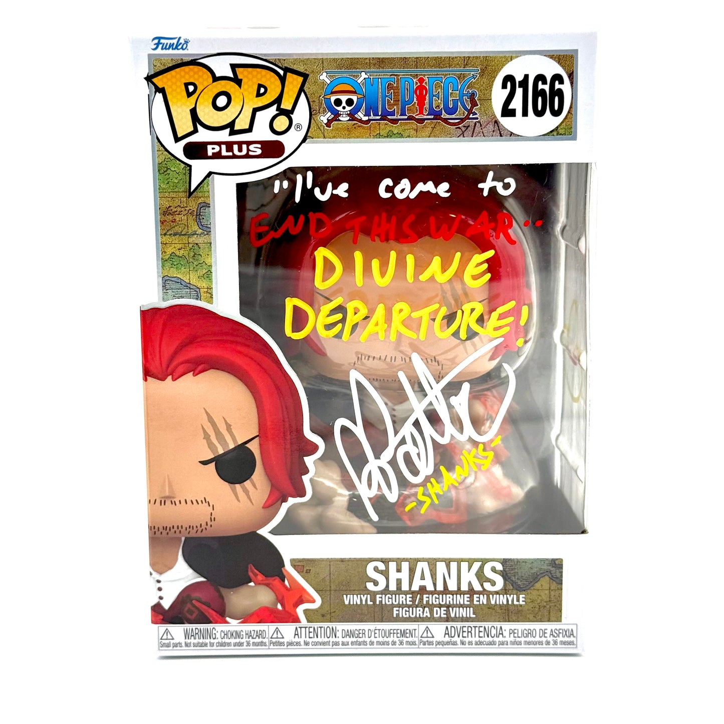 One piece Shanks 2166 signed by Brandon Potter