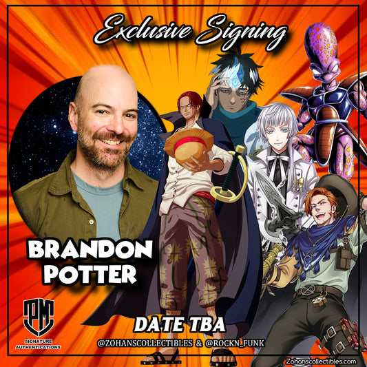 PRE ORDER One Piece Shanks Funko Pop 2166 Signed By Brandon Potter