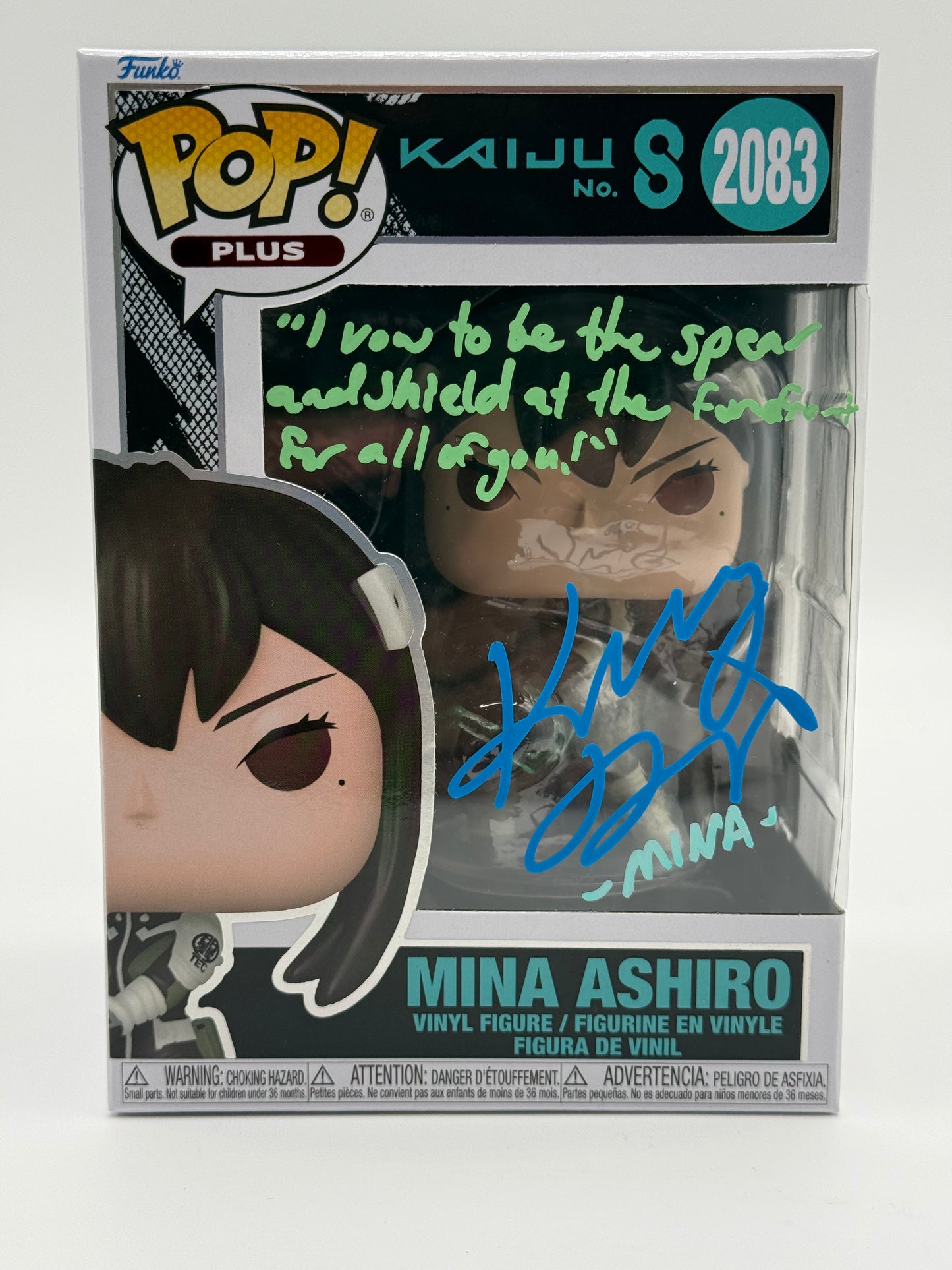 MKaiju no. 8 Mina Ashiro signed by Katelyn Barrva