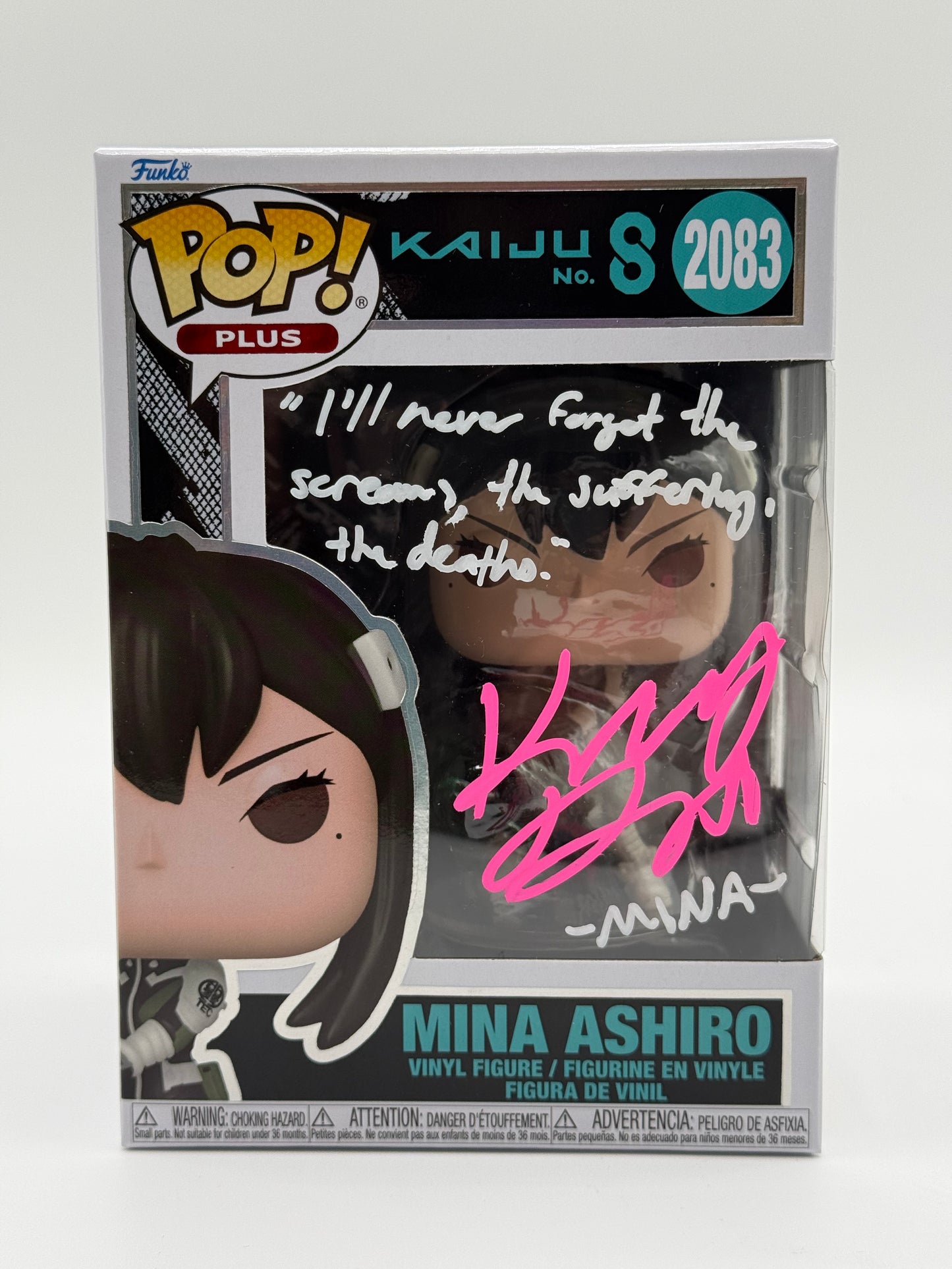 MKaiju no. 8 Mina Ashiro signed by Katelyn Barrva