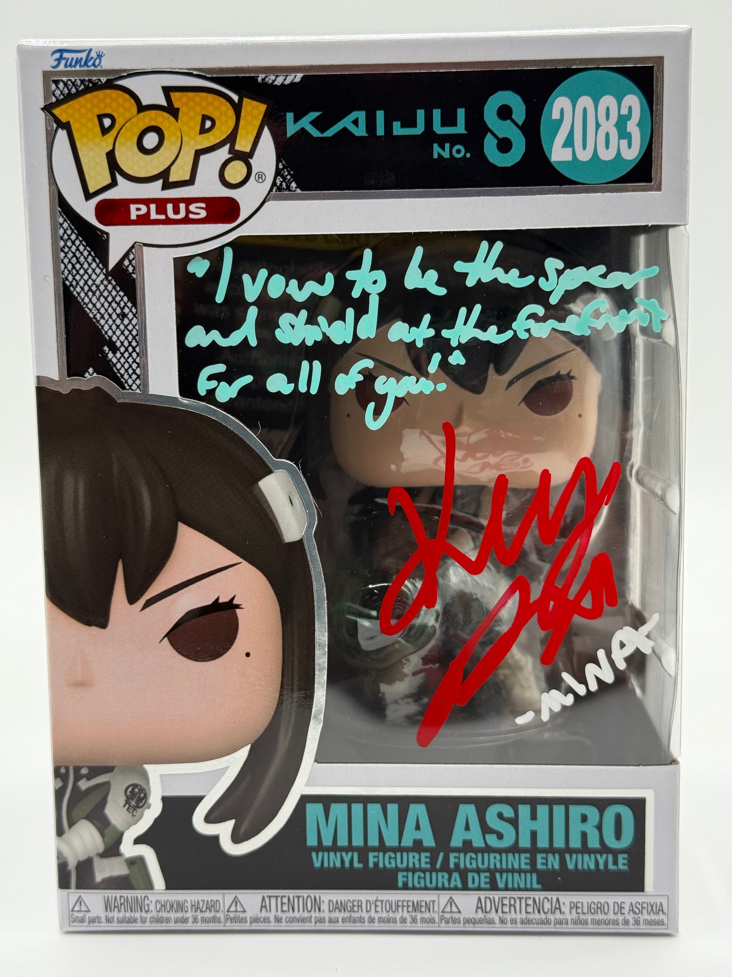 MKaiju no. 8 Mina Ashiro signed by Katelyn Barrva