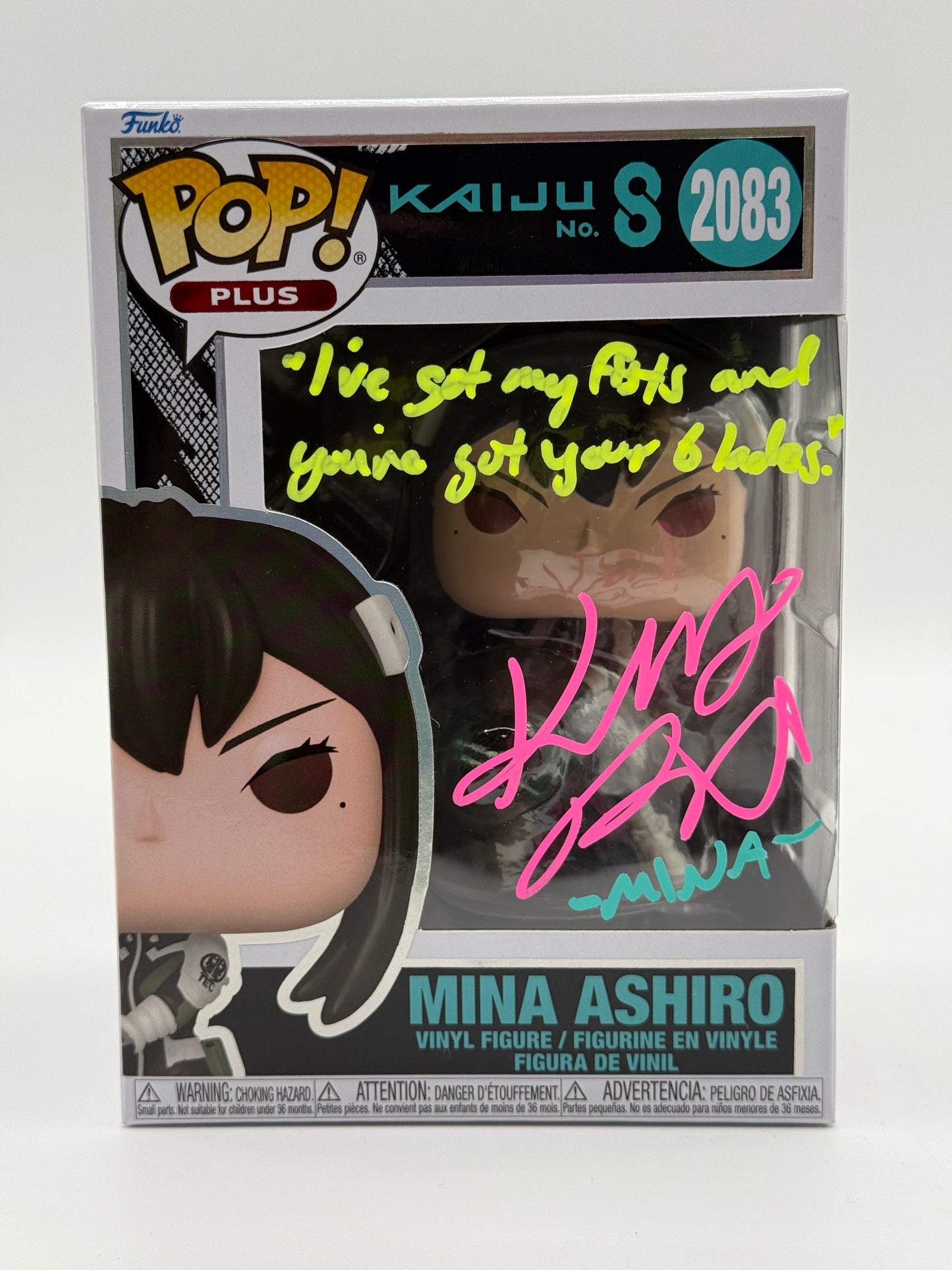 MKaiju no. 8 Mina Ashiro signed by Katelyn Barrva