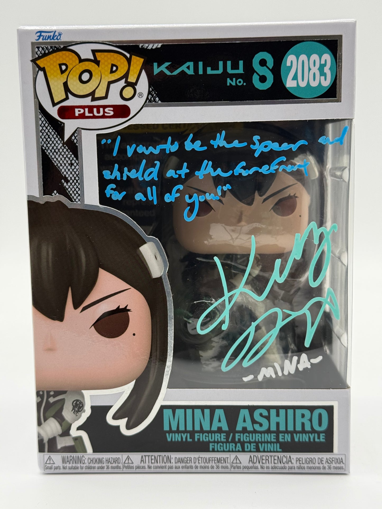 MKaiju no. 8 Mina Ashiro signed by Katelyn Barrva