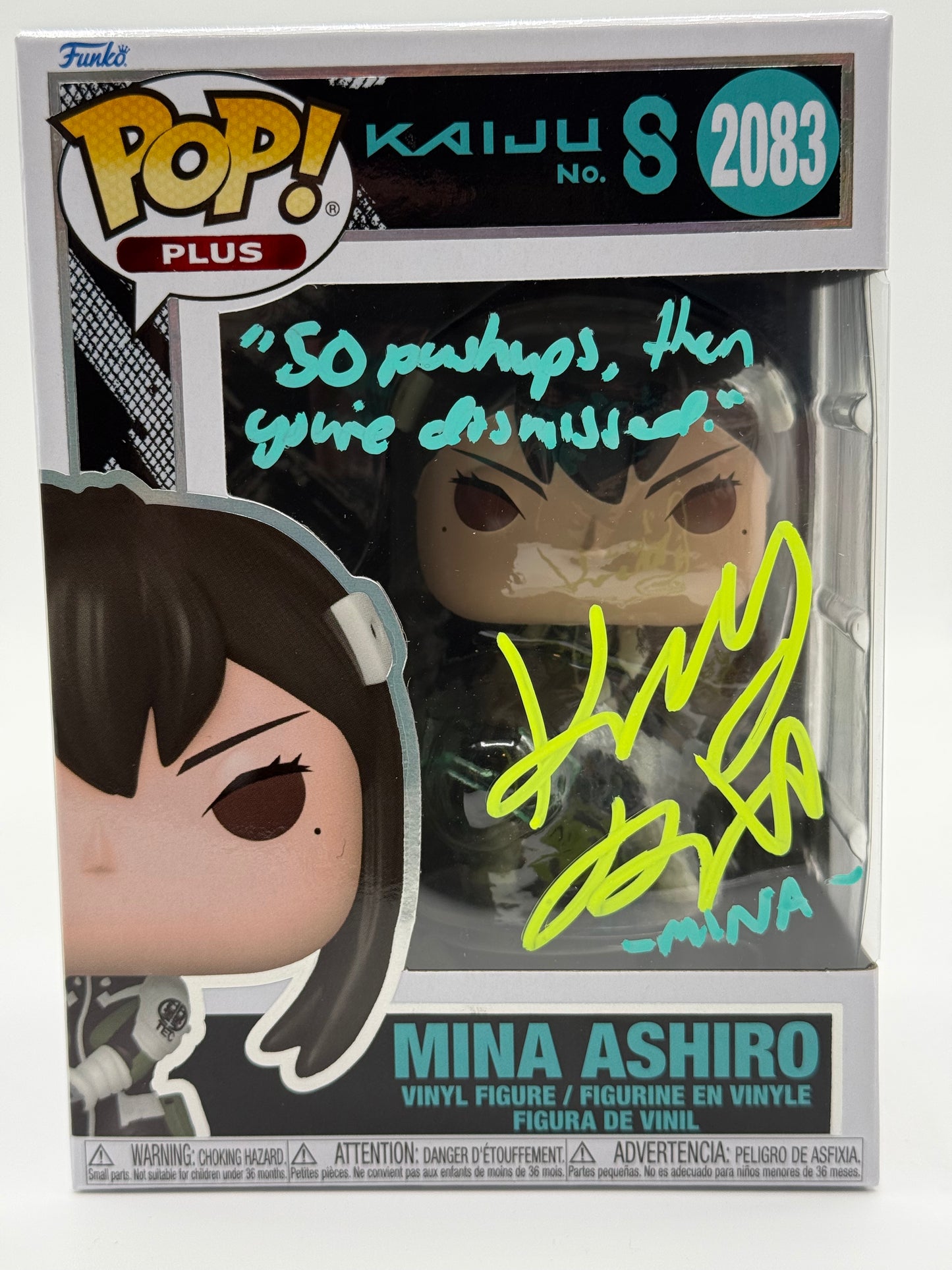 MKaiju no. 8 Mina Ashiro signed by Katelyn Barrva