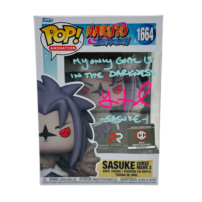 Naruto Sasuke Cursed mark 2 PR Signed By Yuri Lowenthal