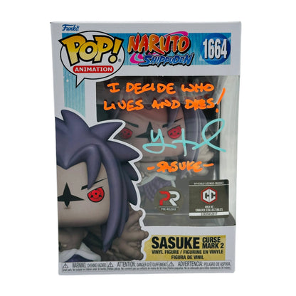 Naruto Sasuke Cursed mark 2 PR Signed By Yuri Lowenthal