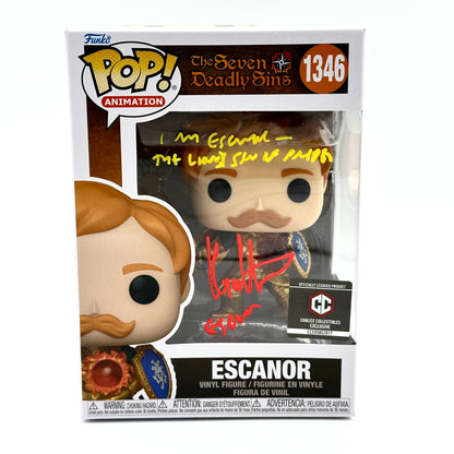 Seven Deadly Sins Escanor Funko Signed By Kyle Herbert