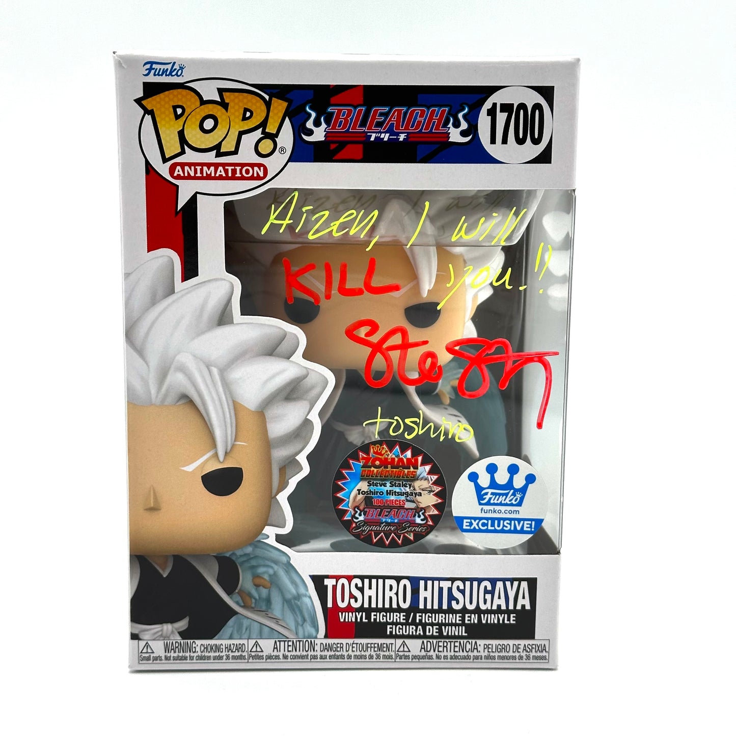 Bleach Toshiro Funk shop Exclusive Signed By Steve Staley