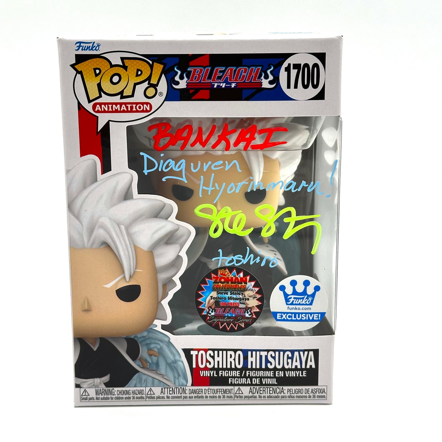Bleach Toshiro Funk shop Exclusive Signed By Steve Staley