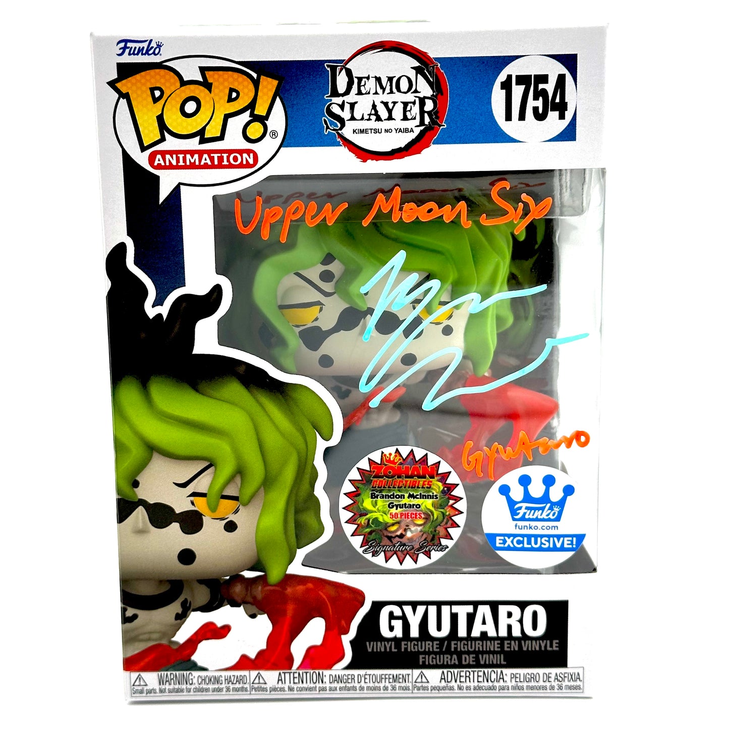 Demon slayer Gyutaro Funko Exclusive Signed By Brandon Mcinnis