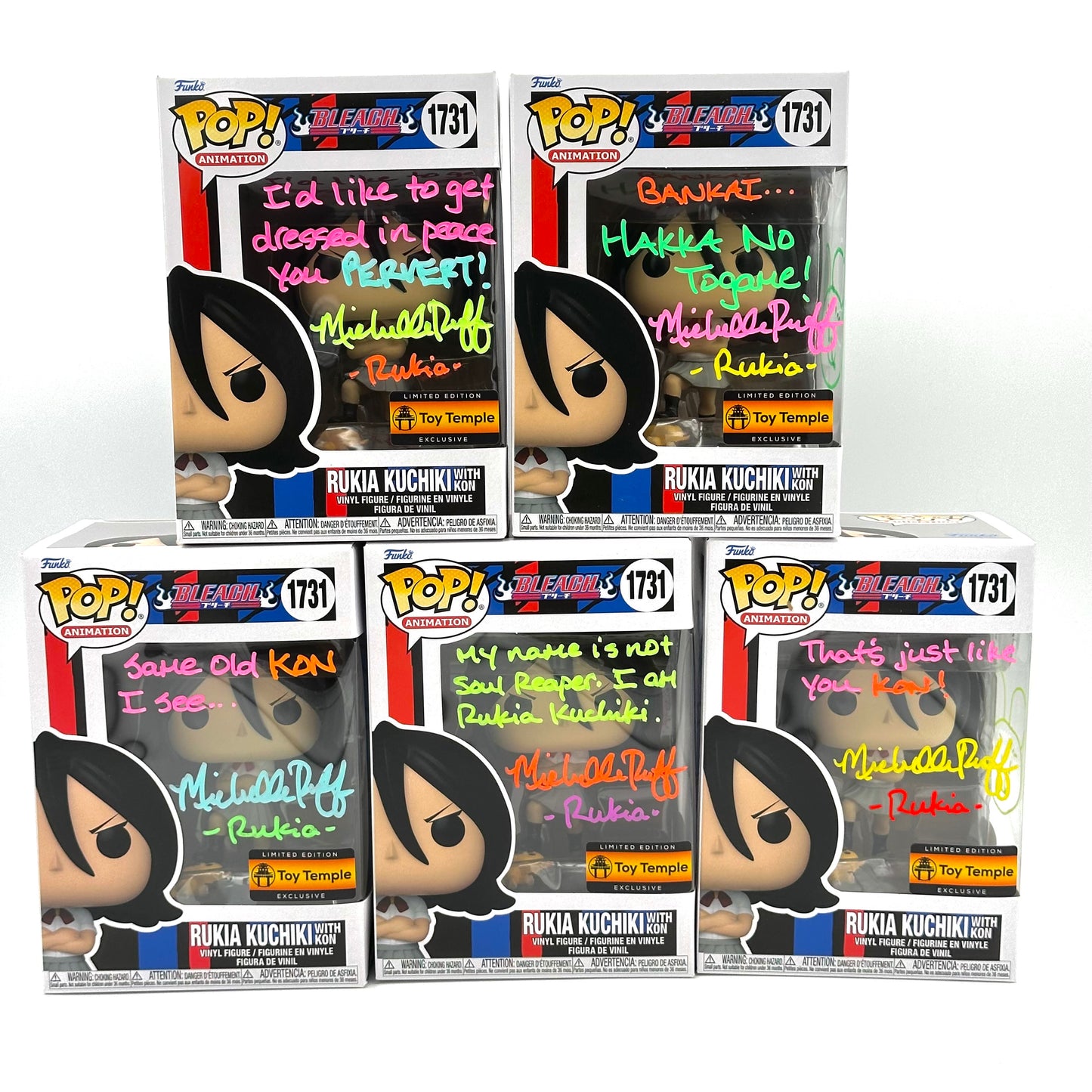 Bleach Rukia Kuchki w/Kon Toy temple exclusive Signed By Michelle Ruff