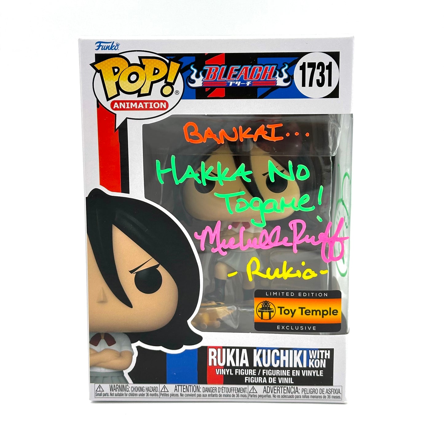 Bleach Rukia Kuchki w/Kon Toy temple exclusive Signed By Michelle Ruff