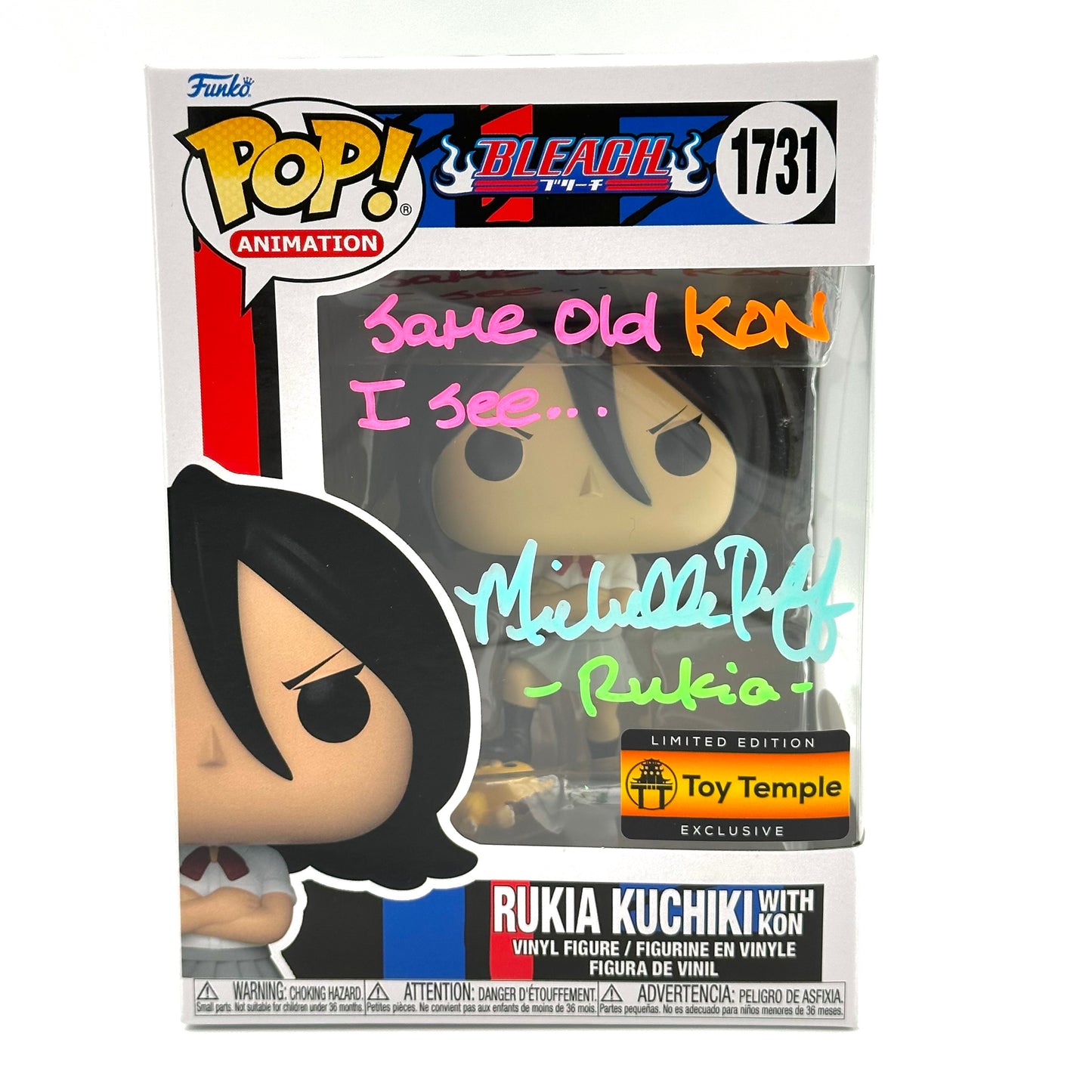 Bleach Rukia Kuchki w/Kon Toy temple exclusive Signed By Michelle Ruff