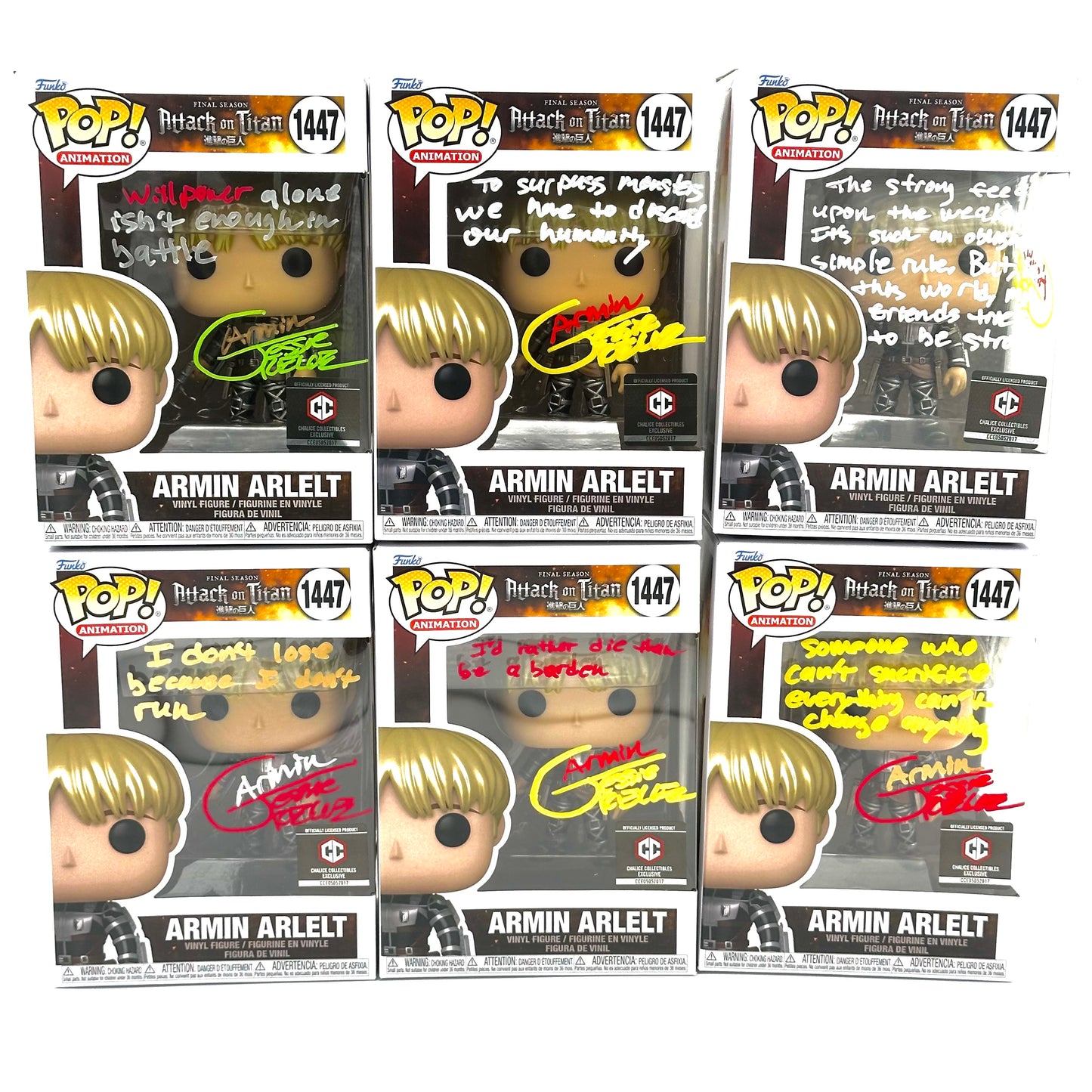 Attack on Titan Armin Arlet Signed By Jessie James Grelle