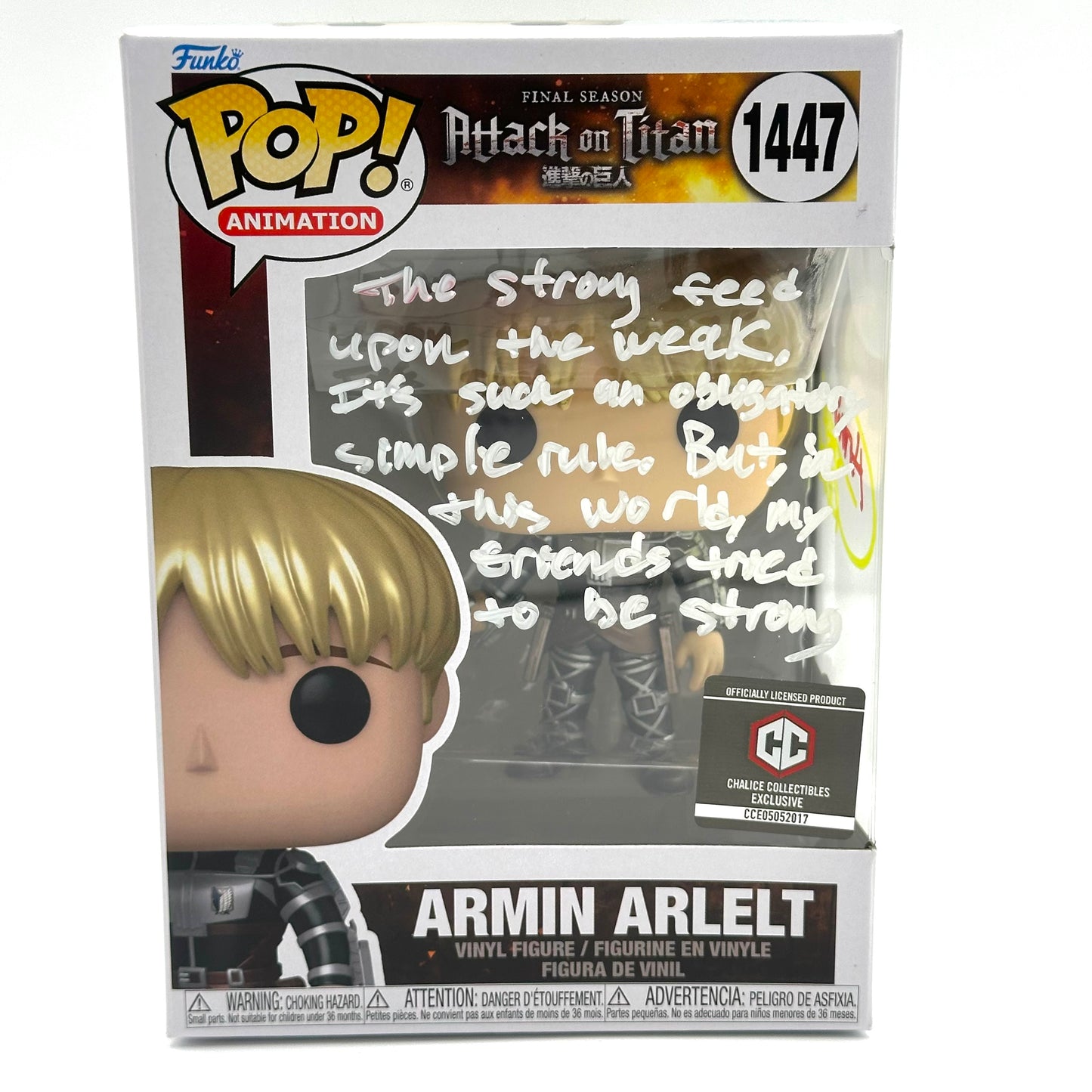 Attack on Titan Armin Arlet Signed By Jessie James Grelle