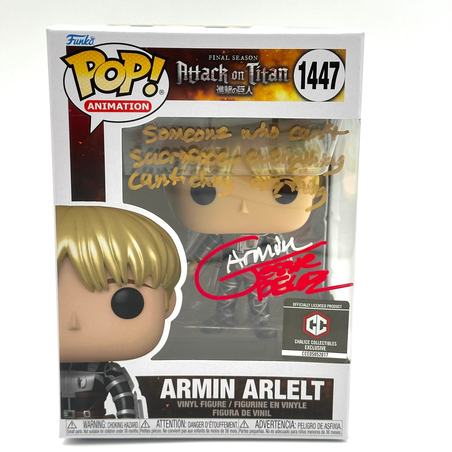 Attack on Titan Armin Arlet Signed By Jessie James Grelle