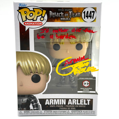 Attack on Titan Armin Arlet Signed By Jessie James Grelle