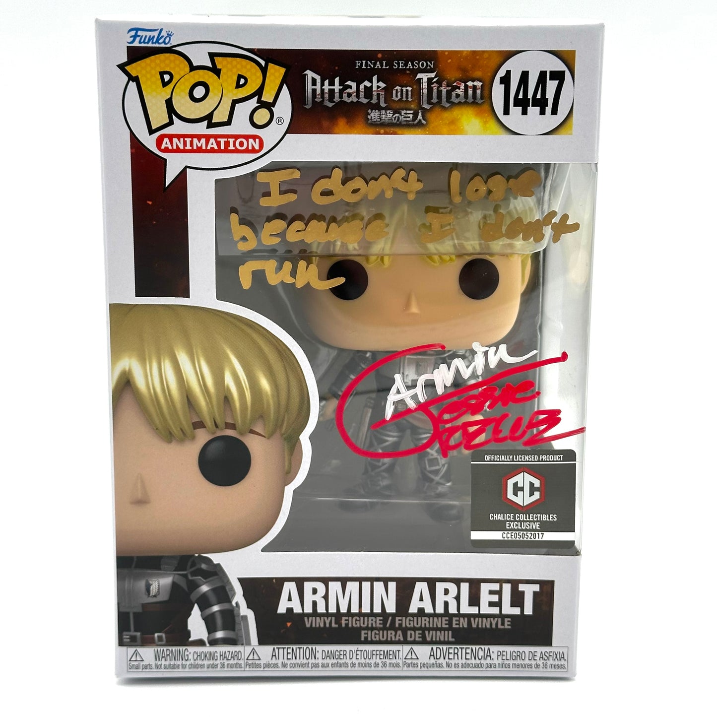 Attack on Titan Armin Arlet Signed By Jessie James Grelle